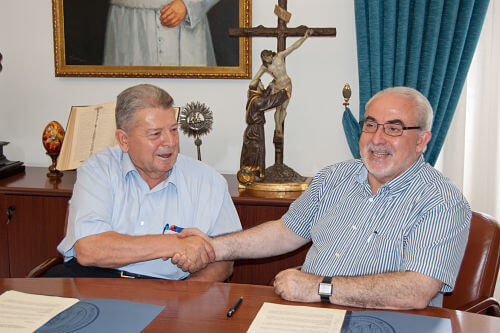 Pedro Lencina y José Luis Mendoza ratifican el convenio de colaboración entre las entidades que presiden